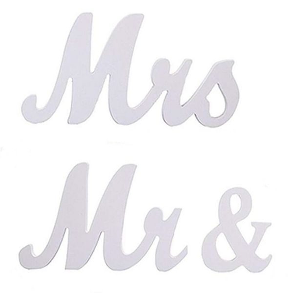 Wooden Mr and Mrs Sign Rustic wood Mr & Mrs Letters Wedding Signs GARVEE