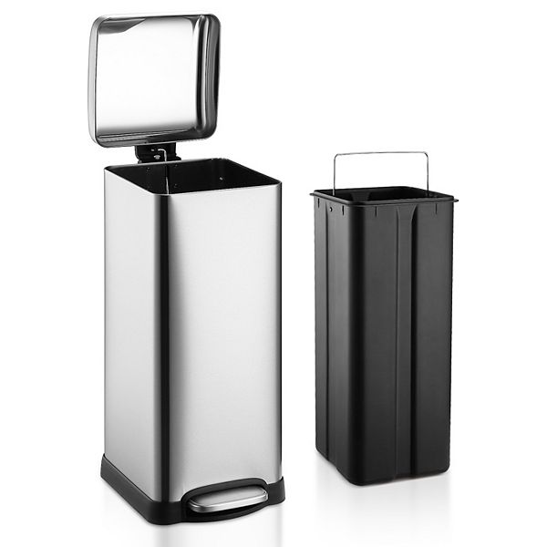 8 Gallon Bathroom Step Trash Can with Removable Inner Bucket GARVEE