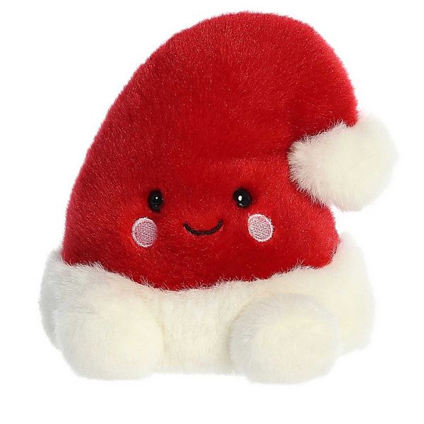 Aurora Mini Red Palm Pals 5" Topper Santa Hat Festive Stuffed Animal Palm Pals