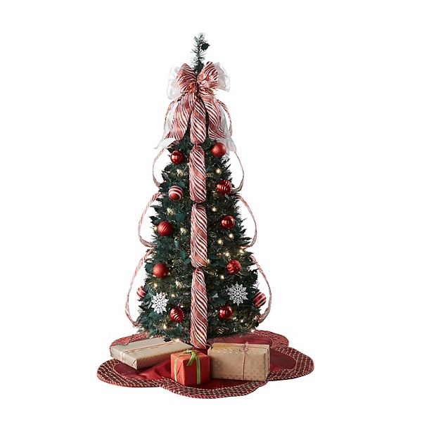 BrylaneHome Fully Decorated Pre-Lit 4 1/2' Pop-Up Christmas Tree BrylaneHome