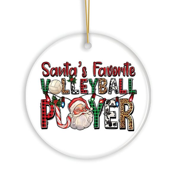 Santa’s Favorite Volleyball Player Christmas Ornament, Athlete Gift OrnamentallyYou