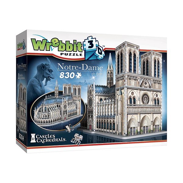 Wrebbit Castles & Cathedrals - Notre-Dame de Paris 3D Puzzle: 830 Pcs Wrebbit