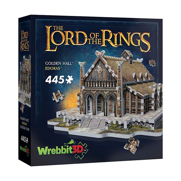 Wrebbit The Lord of the Rings - Golden Hall - Edoras 3D Puzzle: 445 Pcs Wrebbit