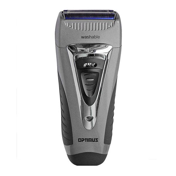 Optimus Curve Rechargeable Triple Wet/Dry Men's Shaver in Black and Silver Optimus