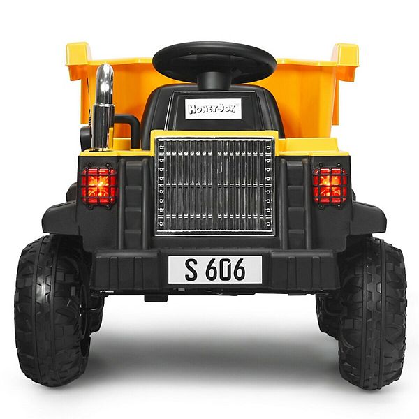 12v Kids Ride On Dump Truck With Electric Bucket And Dump Bed GIVIMO