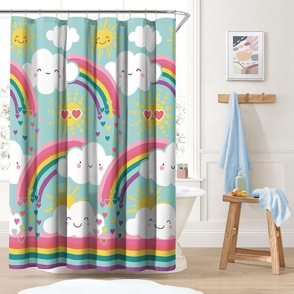 Dream Factory Rainbow Flare Shower Curtain Dream Factory