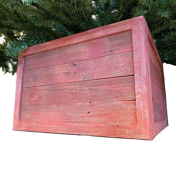 Rustic Farmhouse 22.5" x 14.5"  Reclaimed Wooden Christmas Tree Box Collar BarnwoodUSA