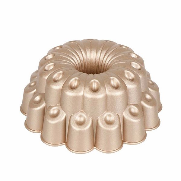 Baker's Secret Fluted Cake Pan, Cast Aluminum 2 Layers Nonstick Coating (Marquise) Baker's Secret