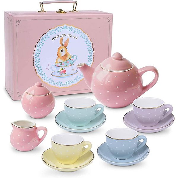 Porcelain Tea Set For Little Girls With Designs Jewelkeeper