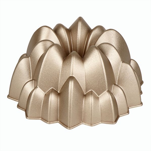 Baker's Secret Fluted Cake Pan, Cast Aluminum 2 Layers Nonstick Coating (Cascade) Baker's Secret