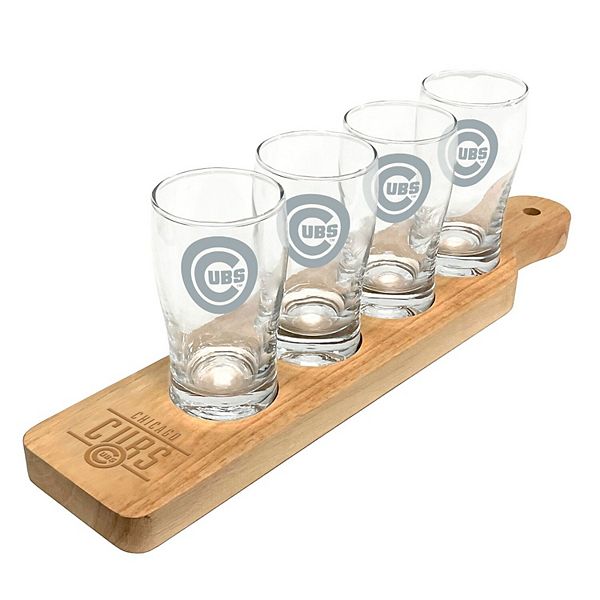 Chicago Cubs Four-Pack Beer Flight Glass Set Logo Brand