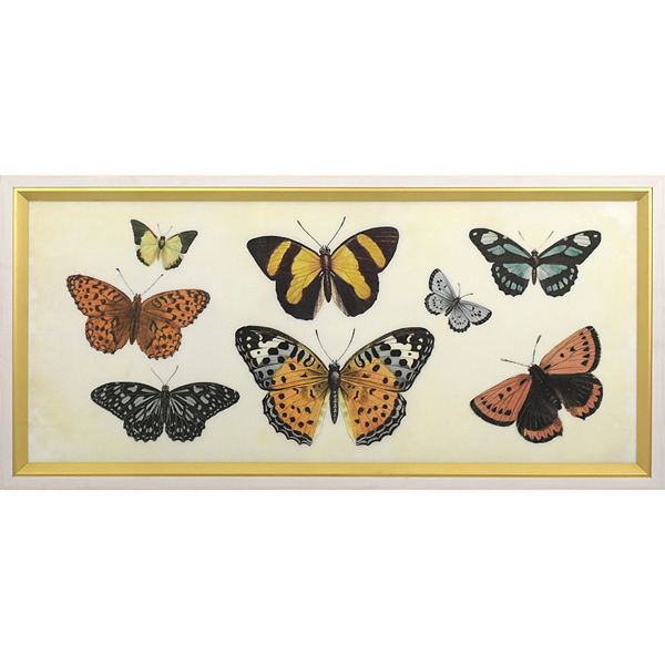 Lacquered Butterflies Framed Wall Art Unbranded