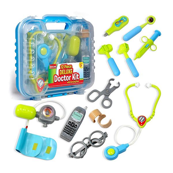 Kids Doctor Kit with Electronic Stethoscope and Realistic Sounds for Pretend Play Kidzlane