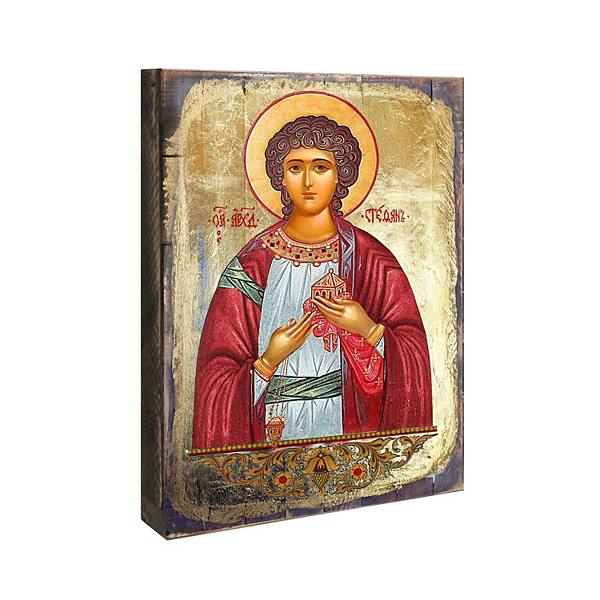 G.Debrekht Saint Stephen Wooden Gold Plated Religious Christian Sacred Icon Inspirational Icon Décor G.DeBrekht