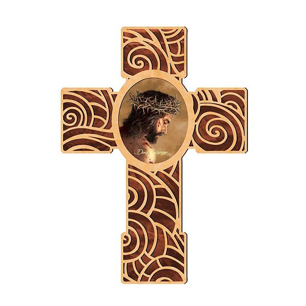 G.Debrekht Jesus Modern Wooden Cross by D. Gelsinger Inspirational Icon Decor - 88280-DG G.DeBrekht