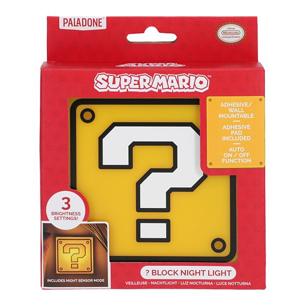 Paladone Nintendo Super Mario Question Block Mountable Night Light Paladone