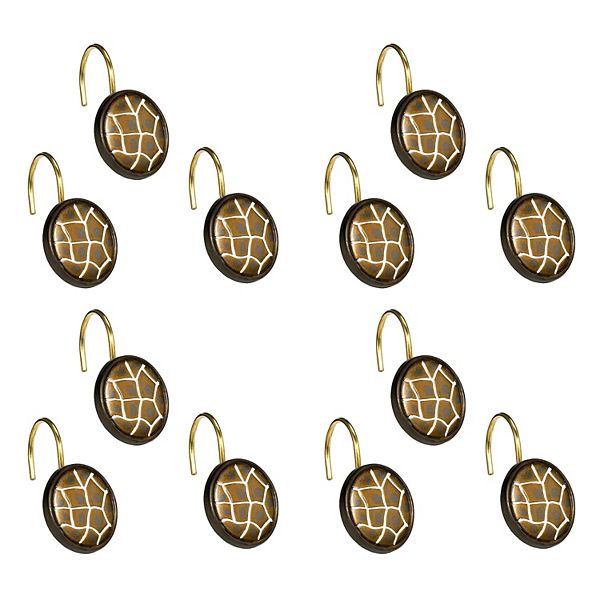 Gazelle 12-pk. Shower Curtain Hooks Popular Bath