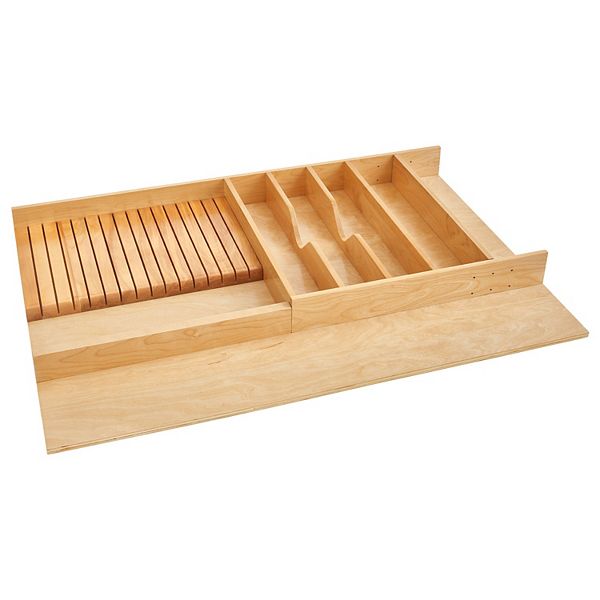 Rev-a-shelf Trim To Fit Shallow Knife Block Drawer Insert, 33.13'' X 22'', 4wutkb Rev-A-Shelf