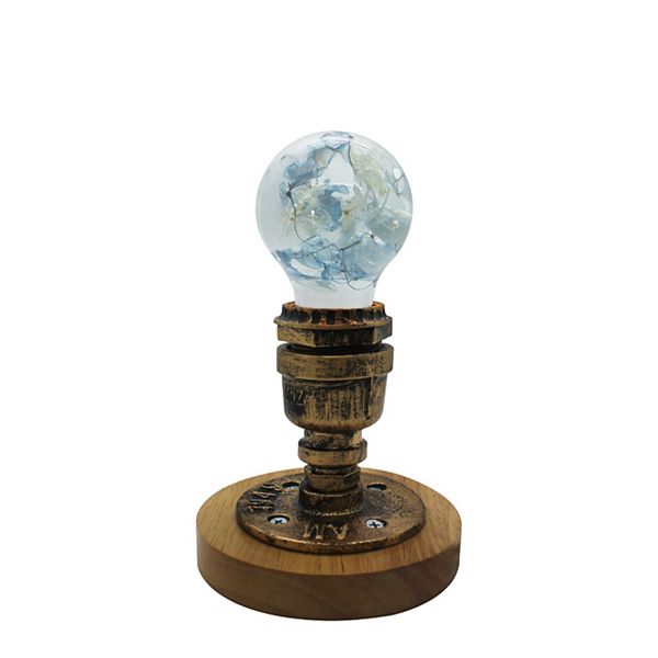 EP LIGHT 6.3" Blue Hydrangea Vintage Lamp EP Light