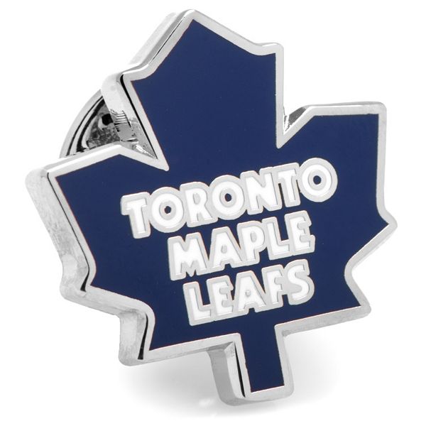 Подарочный значок на лацкан в виде логотипа Toronto Maple Leafs, выполненный из серебристого металла Cufflinks, Inc.