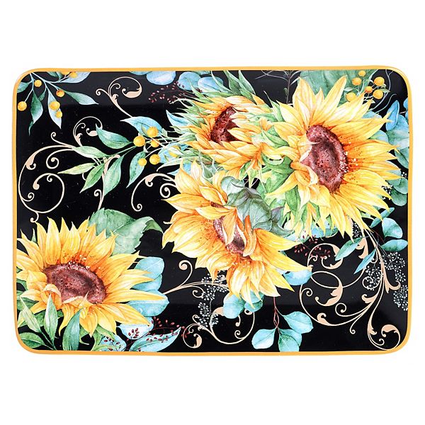 Certified International Sunflower Fields Rectangle Serving Platter Certified International