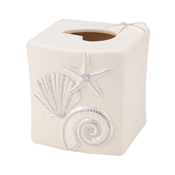 Avanti Sequin Shells Tissue Box Cover Avanti