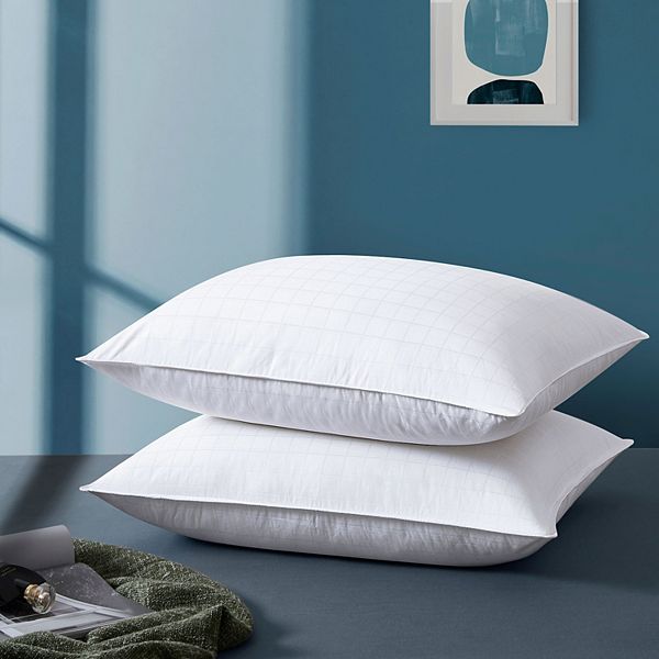 Unikome Luxury Medium Soft Goose Down Feather Bed Pillow, Side Back Sleeper Pillow UNIKOME