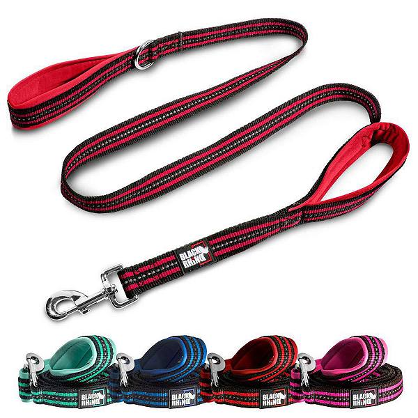 Double Handle Reflective Dog Leash for Safety Control Training Razor Shopping