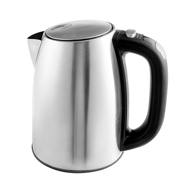 Stainless Steel Electric Hot Water Kettle with Visible Window- 1.7 Liter, Silver Mega Casa