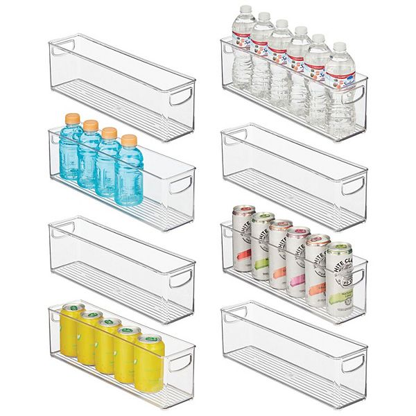 mDesign Plastic Kitchen Food Storage Organizer Bin - 8 Pack MDesign