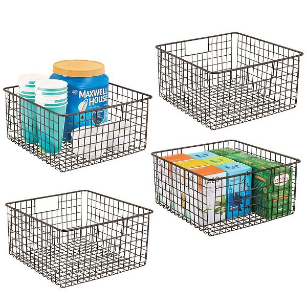 mDesign Metal Wire Food Storage Organizer Bin MDesign