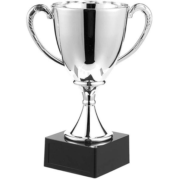 Silver Award Trophy Cup for Sports Tournaments, Competitions (6.3 x 8 x 4 Inches) Juvale