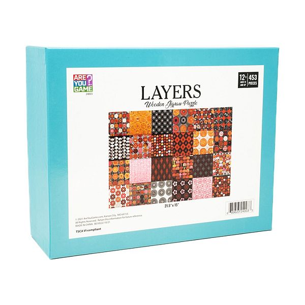 AREYOUGAMECOM 453-Piece Layers Wooden Jigsaw Puzzle Areyougame