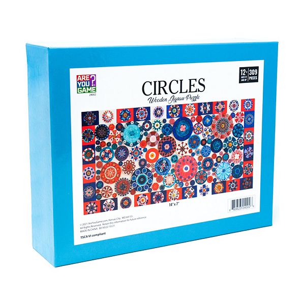 AREYOUGAMECOM Wooden Circles Jigsaw 309 Piece Puzzle Areyougame