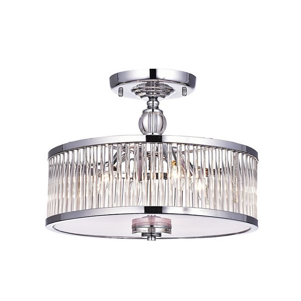 Greenville Signature 4-Light Drum Semi Flush Mount for Dining/Living Room, Entryway Greenville Signature