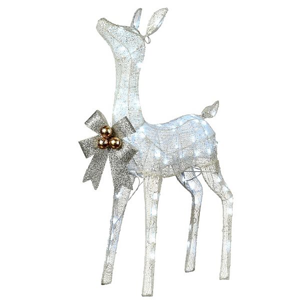 National Tree Company 32" Glittered LED Light-Up Fawn National Tree Company