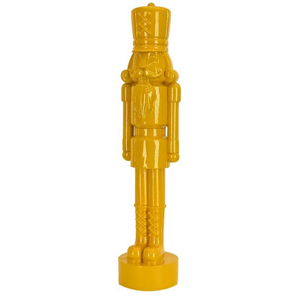 National Tree Company HGTV Yellow Resin Nutcracker Floor Decor National Tree Company