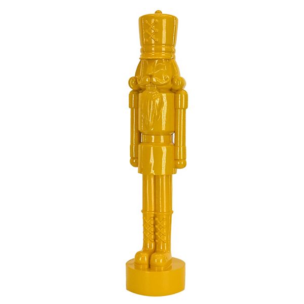 National Tree Company HGTV Yellow Resin Nutcracker Floor Decor National Tree Company