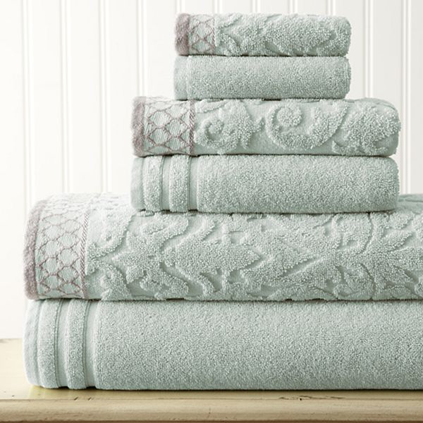 Damask Jacquard 6-piece Bath Towel Set Amrapur