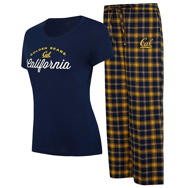 Women's Concepts Sport Navy/Gold Cal Bears Arctic T-Shirt & Flannel Pants Sleep Set Unbranded