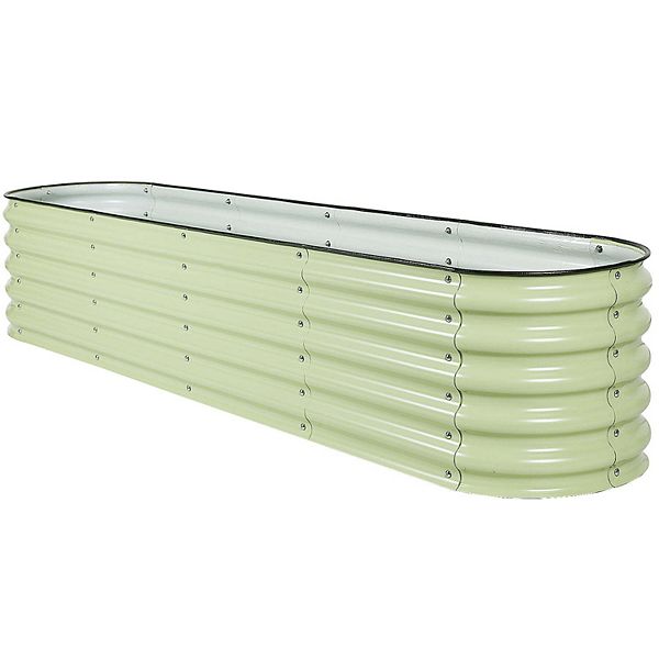 Aoodor 9-in-1 Modular Aluzinc Metal Raised Garden Bed-Olive Green (71''L x 35''W x 17''H) Aoodor