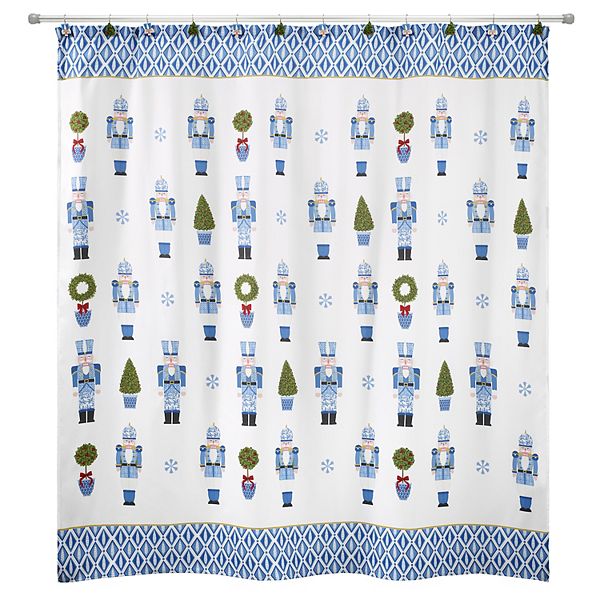 Avanti Nutcracker Trellis Shower Curtain Avanti