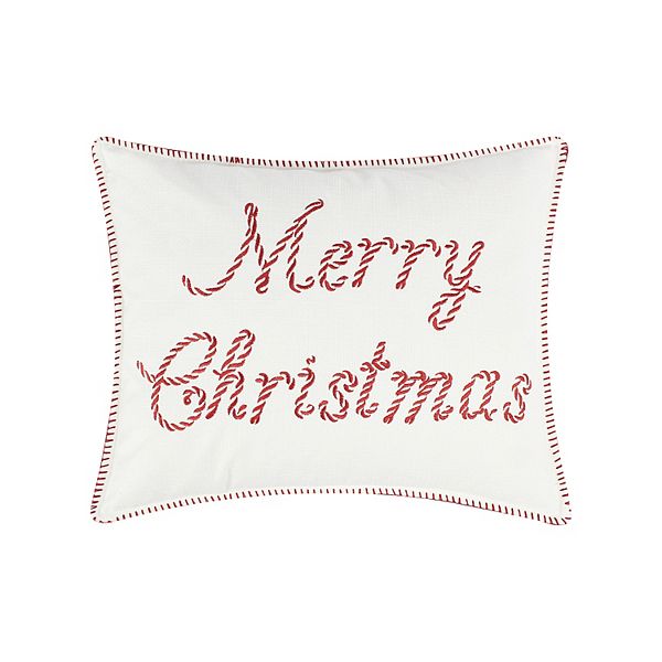 Levtex Home Peppermint Plaid Merry Christmas Rectangular Throw Pillow Levtex