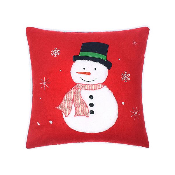 Levtex Home White Pine Snowman Applique Throw Pillow Levtex