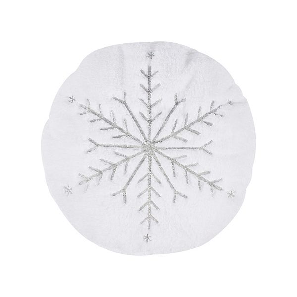 Levtex Home Metallic Snowflake Round Throw Pillow Levtex