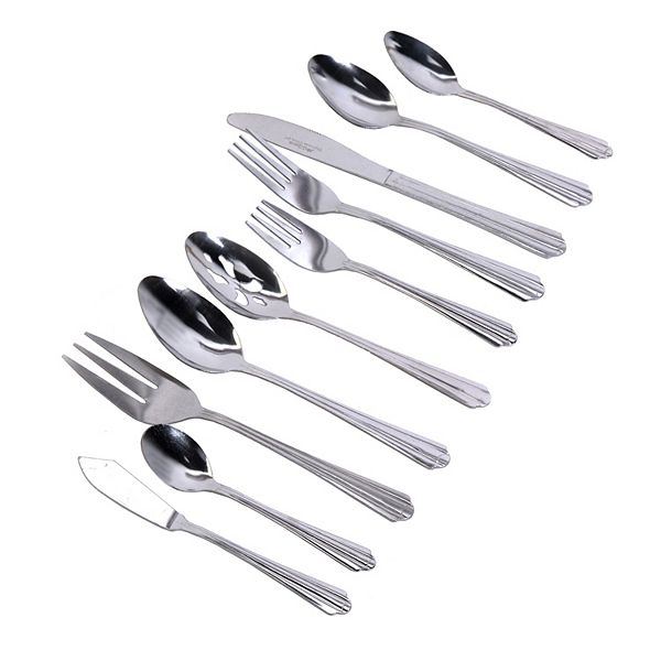 Gibson Home Classic Canberra 45 Piece Stainless Steel Flatware Set Gibson Home