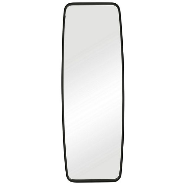 60 Inch Full Length Metal Frame Contemporary Mirror, Black Benzara