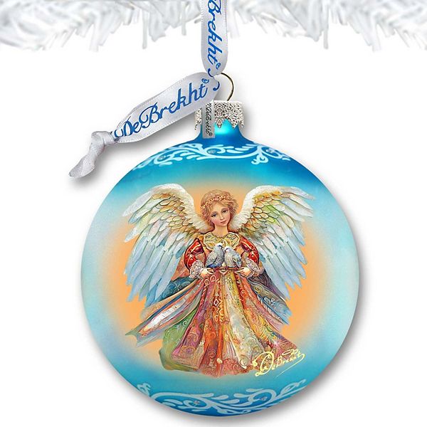 Angel Ball Glass Ornament by G. Debrekht - Nativity Holiday Decor - 73385 G.DeBrekht