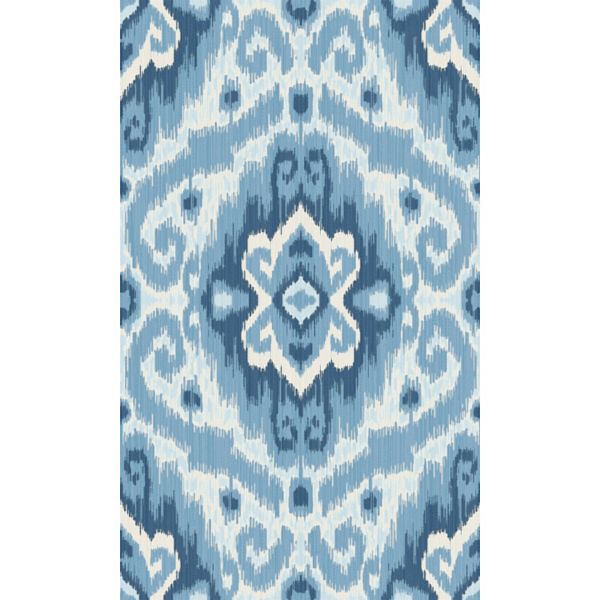 RoomMates Blue Bohemian Ikat Peel and Stick Wallpaper RoomMates