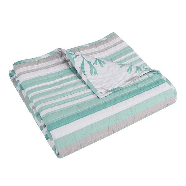 Levtex Home Truro Spa Stripe Quilted Throw Levtex